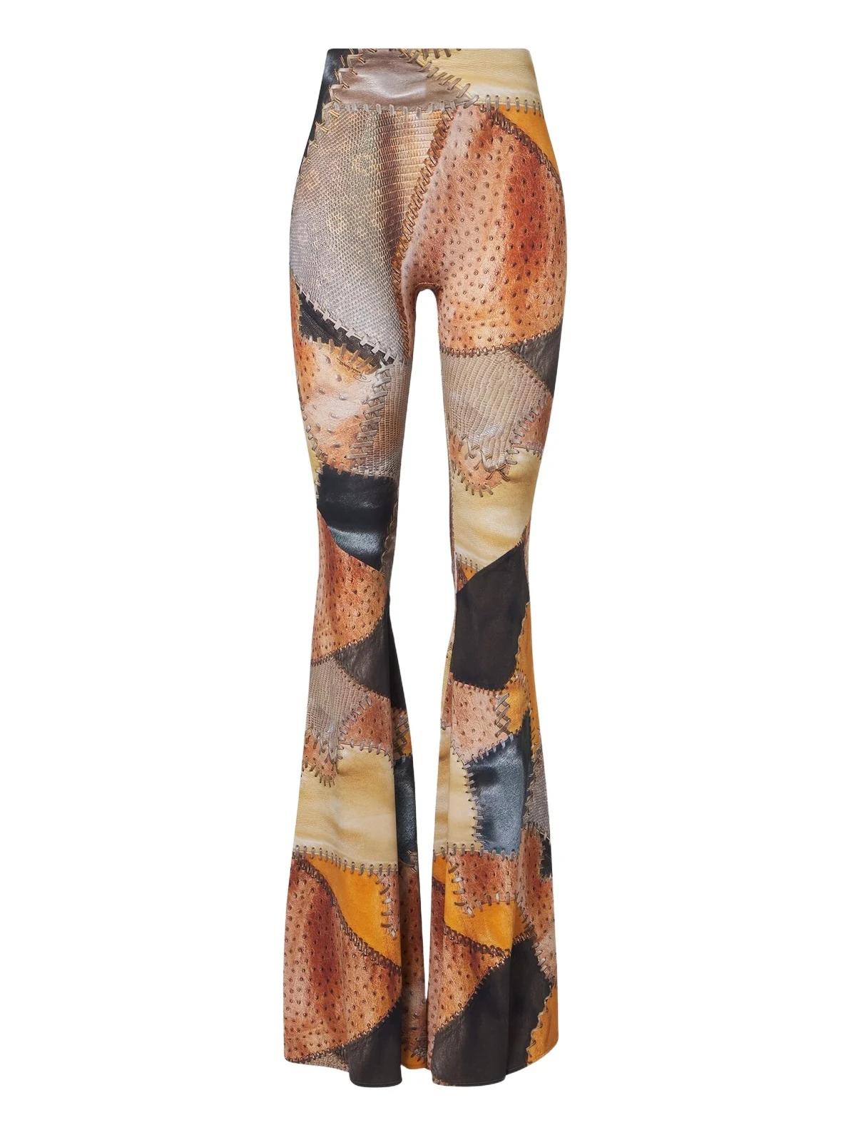 Trompe l'ail flared pants
