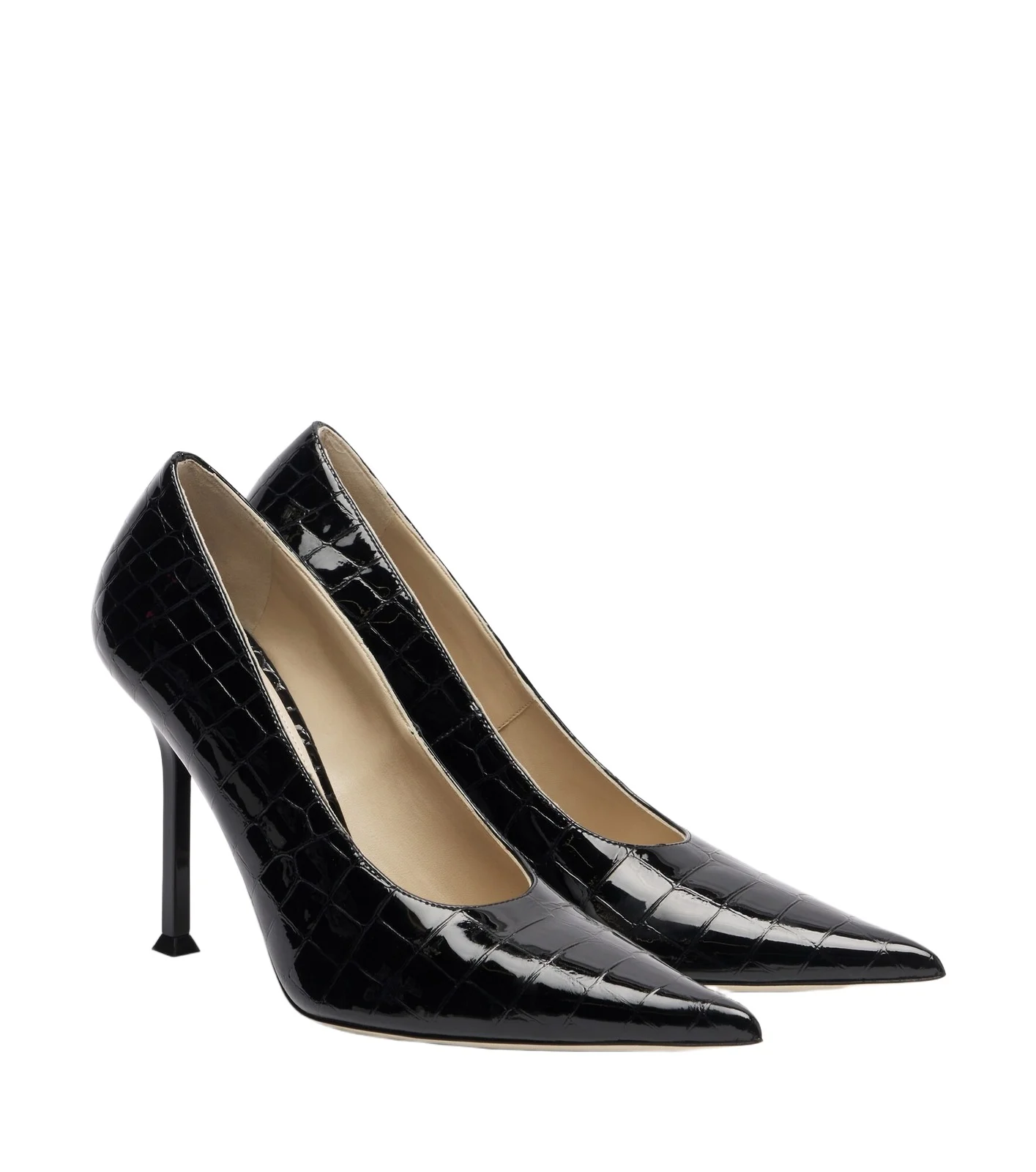 Helix snake-effect leather pumps Helix snake-effect leather pumps