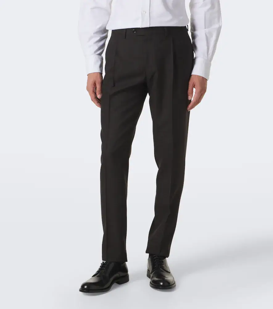 Lardini Checked double-breasted virgin wool suit | Thumbnail 4