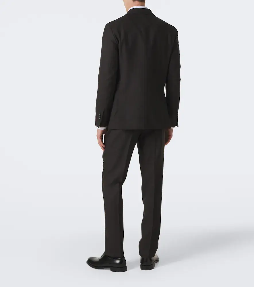 Lardini Checked double-breasted virgin wool suit | Thumbnail 7