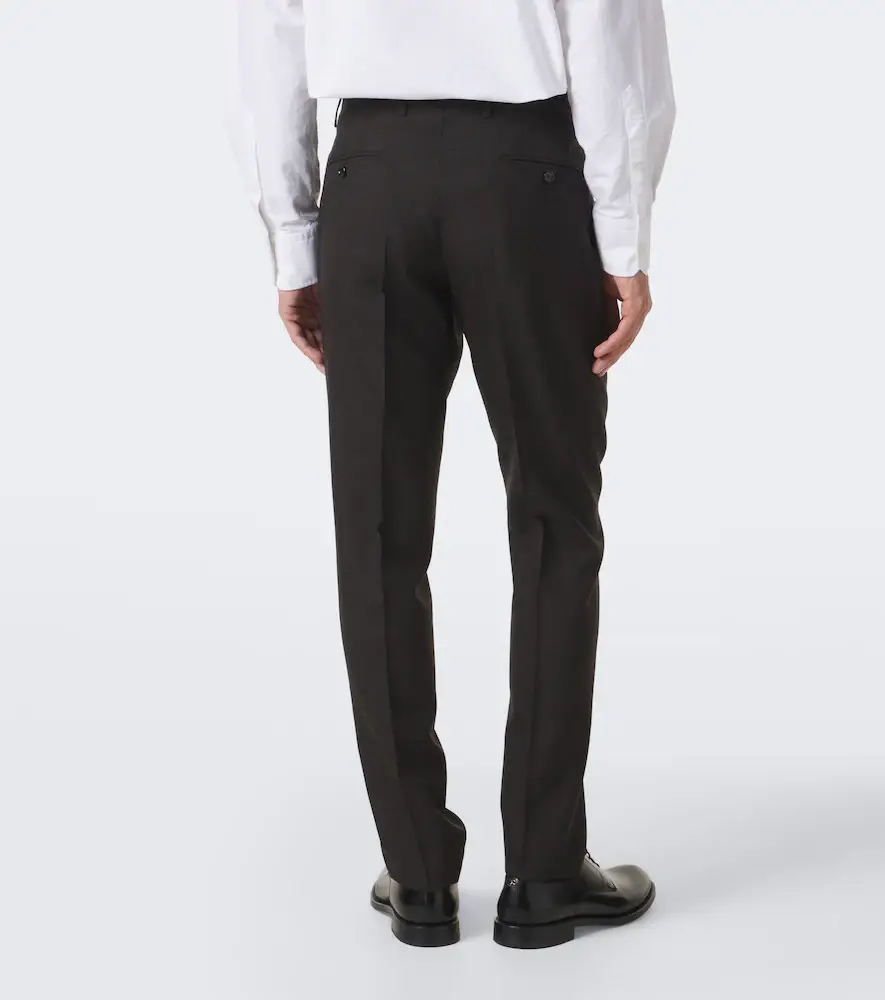 Lardini Checked double-breasted virgin wool suit | Thumbnail 8