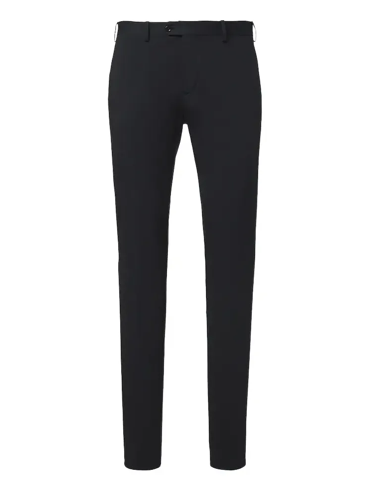 Cotton-blend slim pants