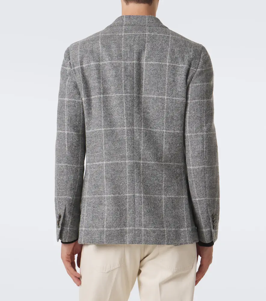 Lardini Checked alpaca and wool-blend blazer | Thumbnail 5 Lardini Checked alpaca and wool-blend blazer | Thumbnail 5