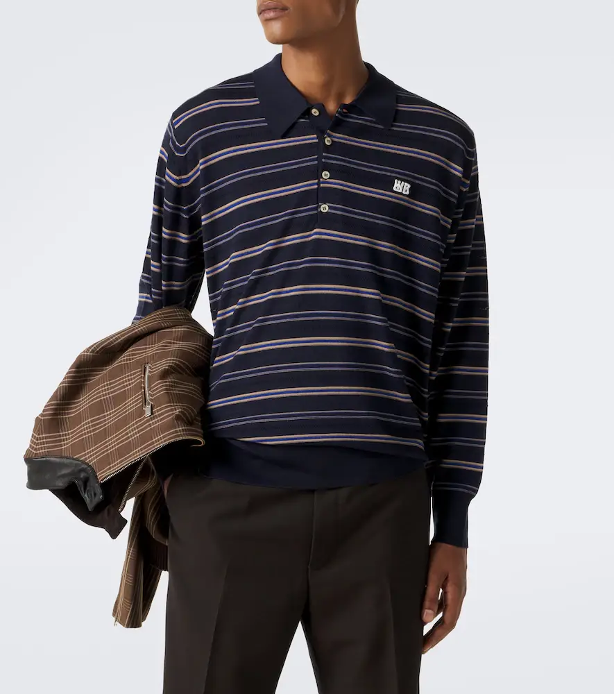Wales Bonner Beam striped wool polo sweater | Thumbnail 2
