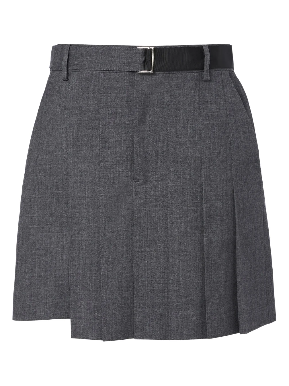 Pleated asymmetric wool skort Pleated asymmetric wool skort
