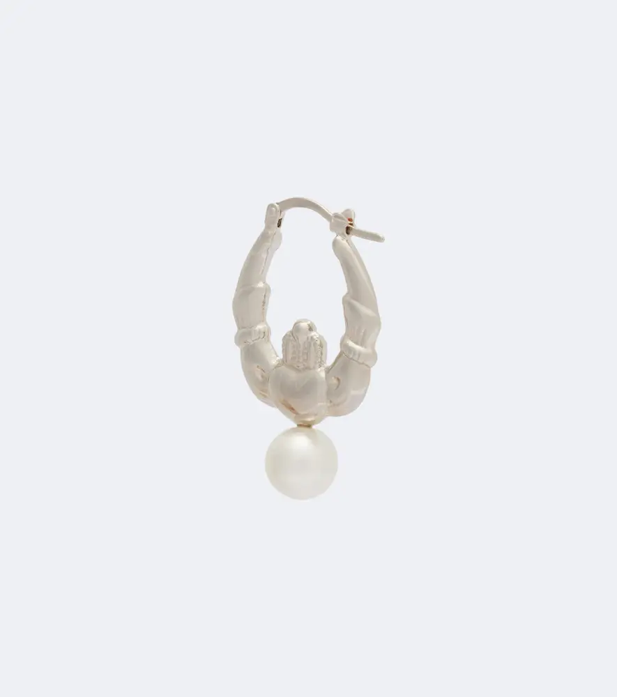 Simone Rocha Faux pearl hoop earrings | Thumbnail 3 Simone Rocha Faux pearl hoop earrings | Thumbnail 3