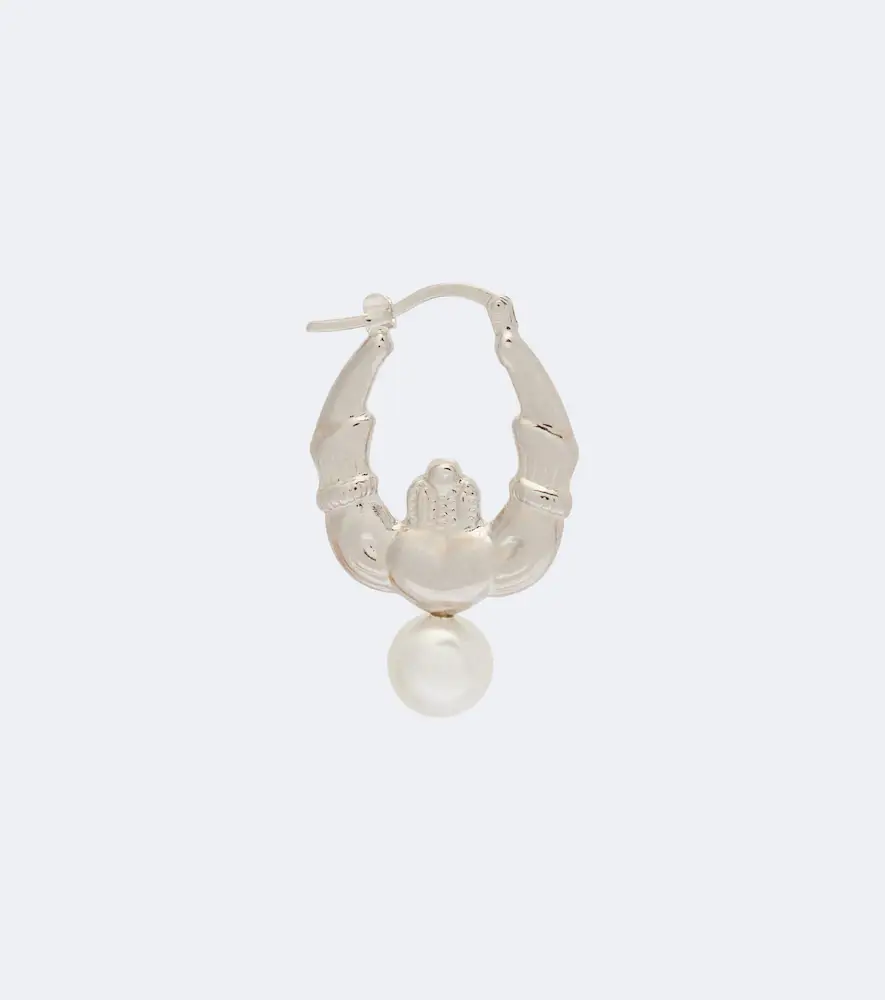 Simone Rocha Faux pearl hoop earrings | Thumbnail 4 Simone Rocha Faux pearl hoop earrings | Thumbnail 4