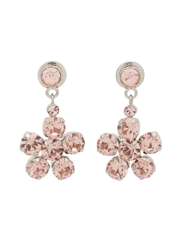 Crystal-embellished drop earrings