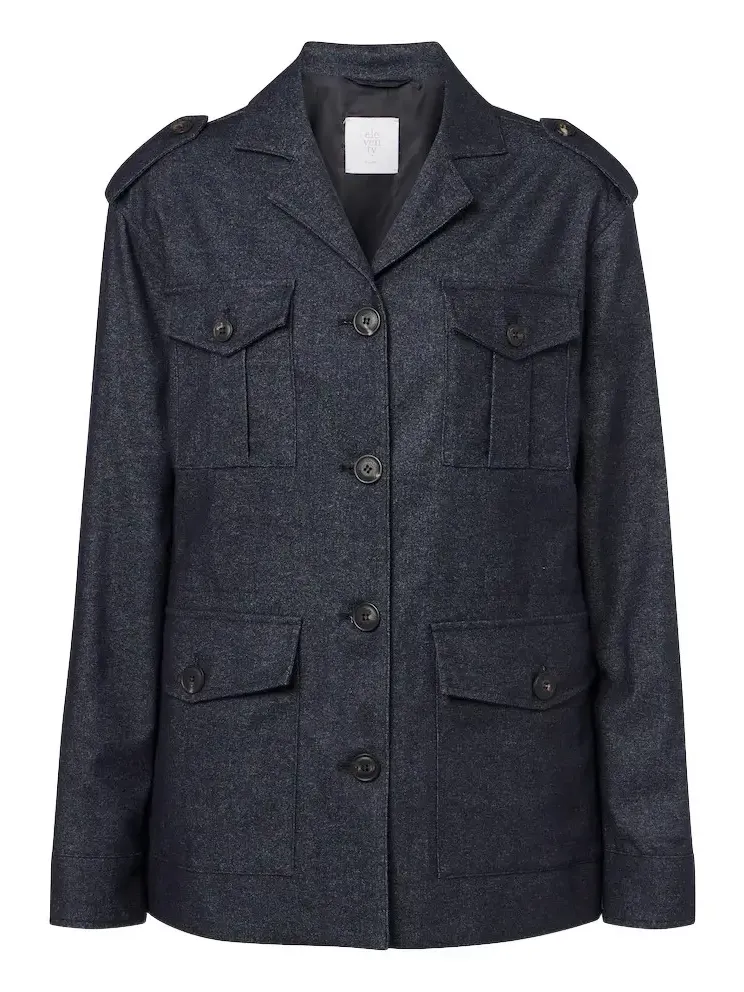 Wool, cotton, and cashmere jacket
