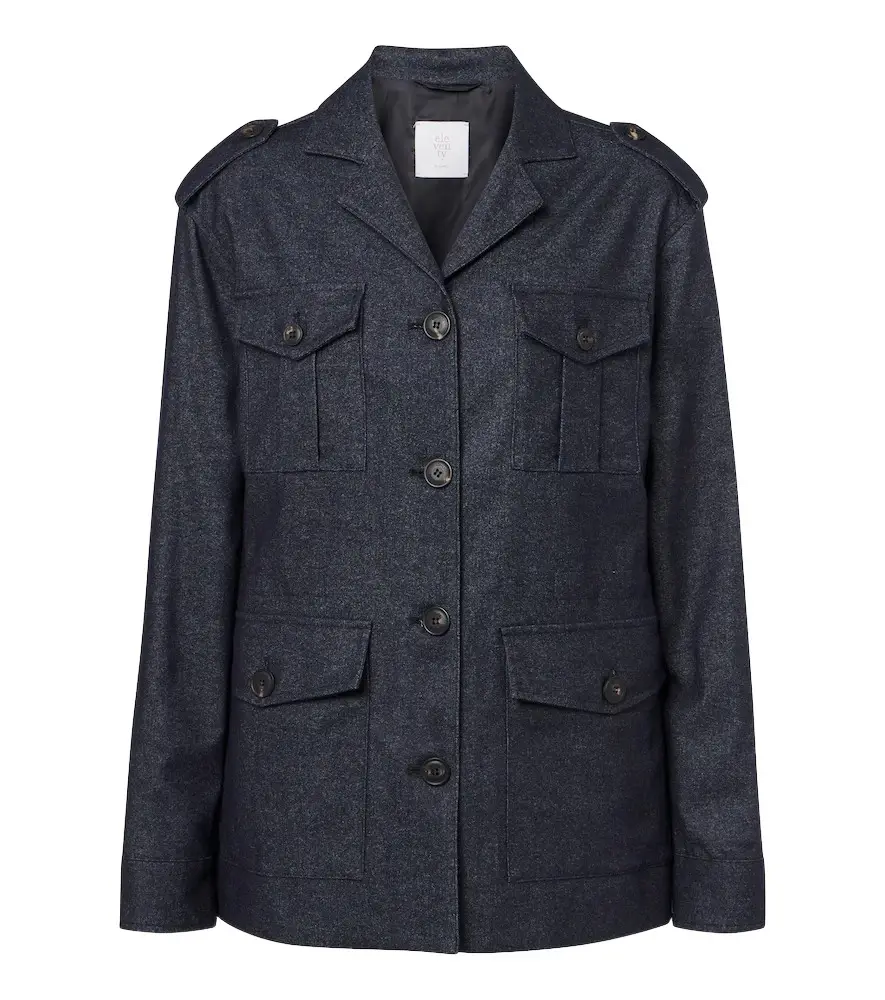 ELEVENTY Wool, cotton, and cashmere jacket