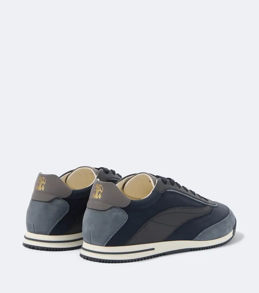 Brunello Cucinelli Leather-trimmed sneakers | Thumbnail 2