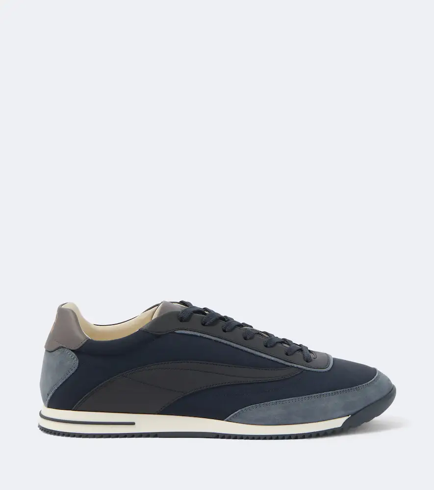 Brunello Cucinelli Leather-trimmed sneakers | Thumbnail 3