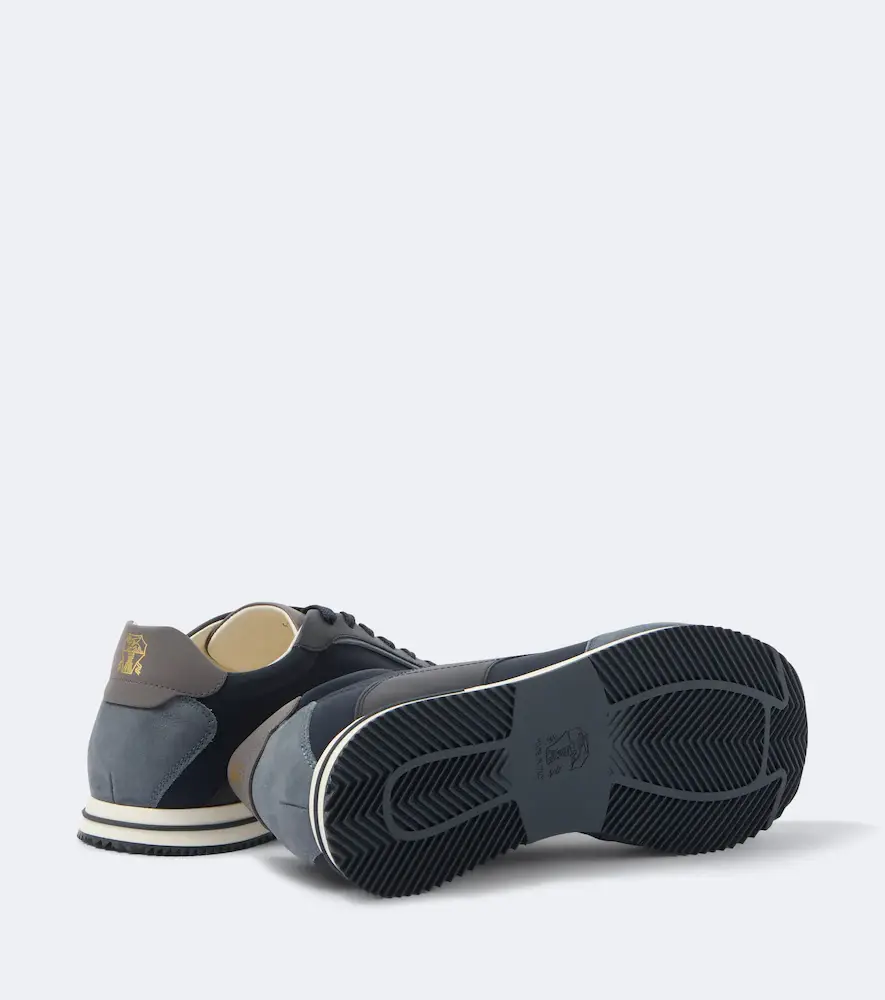 Brunello Cucinelli Leather-trimmed sneakers | Thumbnail 4