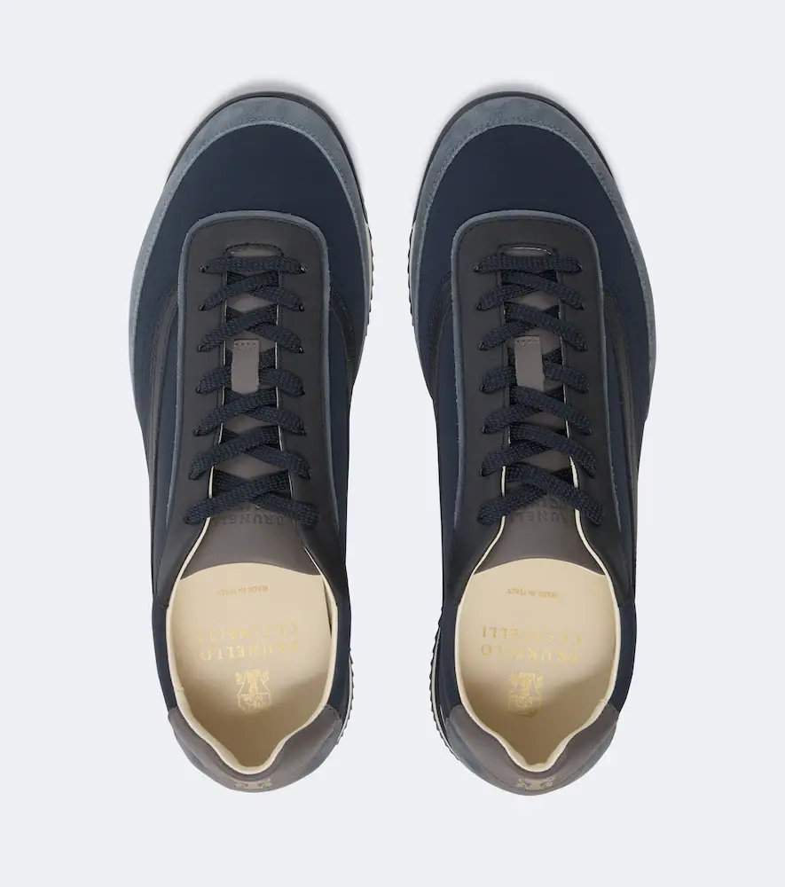 Brunello Cucinelli Leather-trimmed sneakers | Thumbnail 5