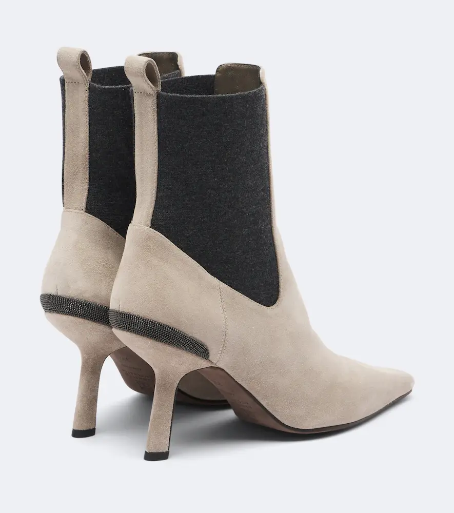 Brunello Cucinelli Monili suede ankle boots | Thumbnail 3 Brunello Cucinelli Monili suede ankle boots | Thumbnail 3