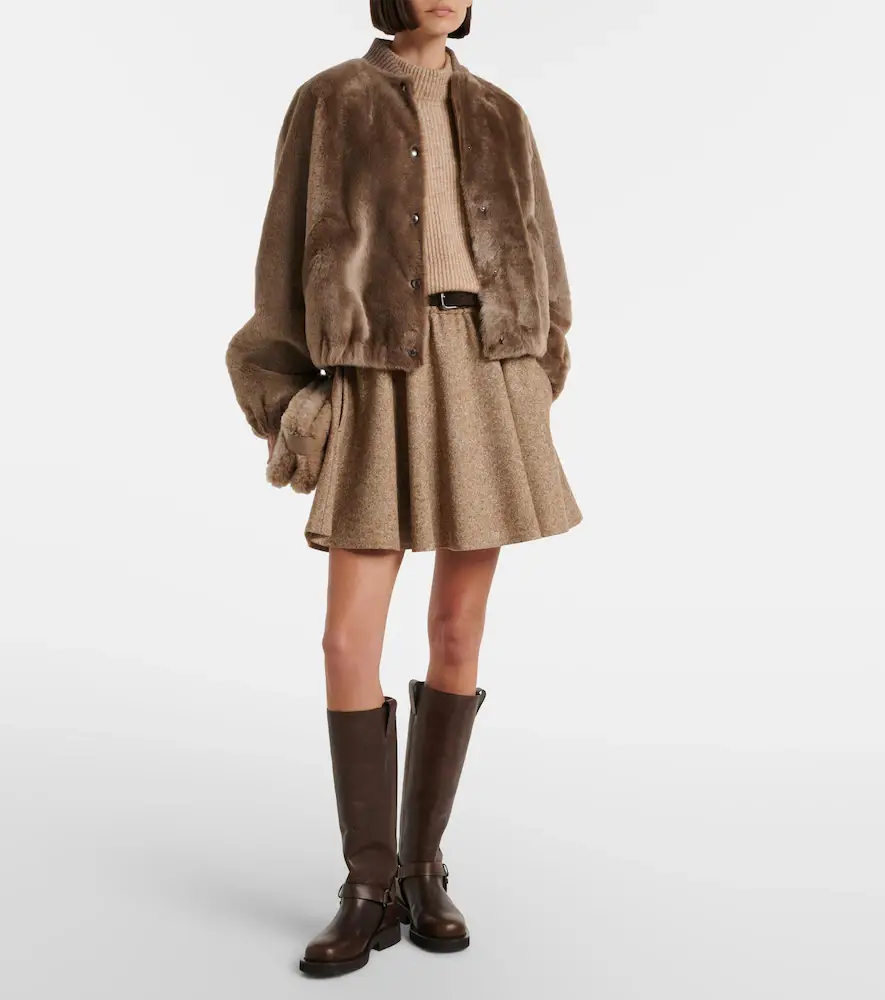 Brunello Cucinelli Monili wool-blend miniskirt | Thumbnail 5