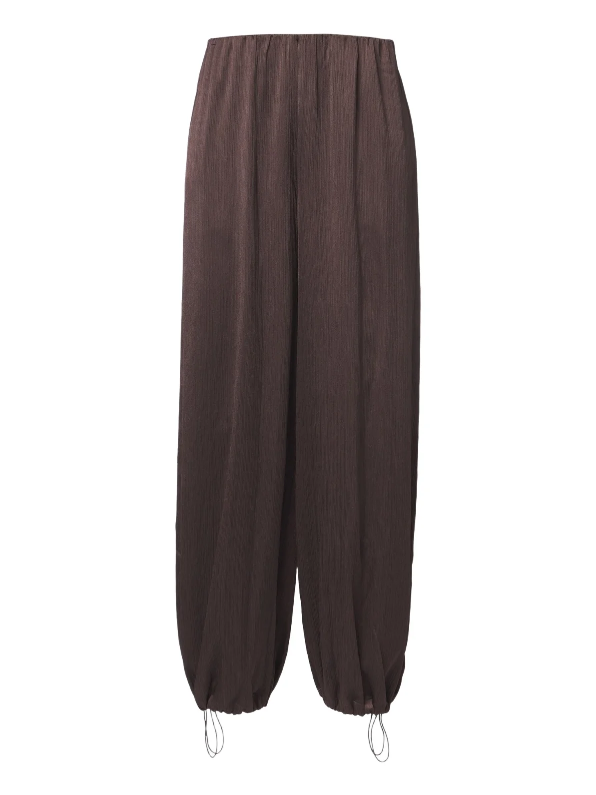 Crinkled plissé balloon pants