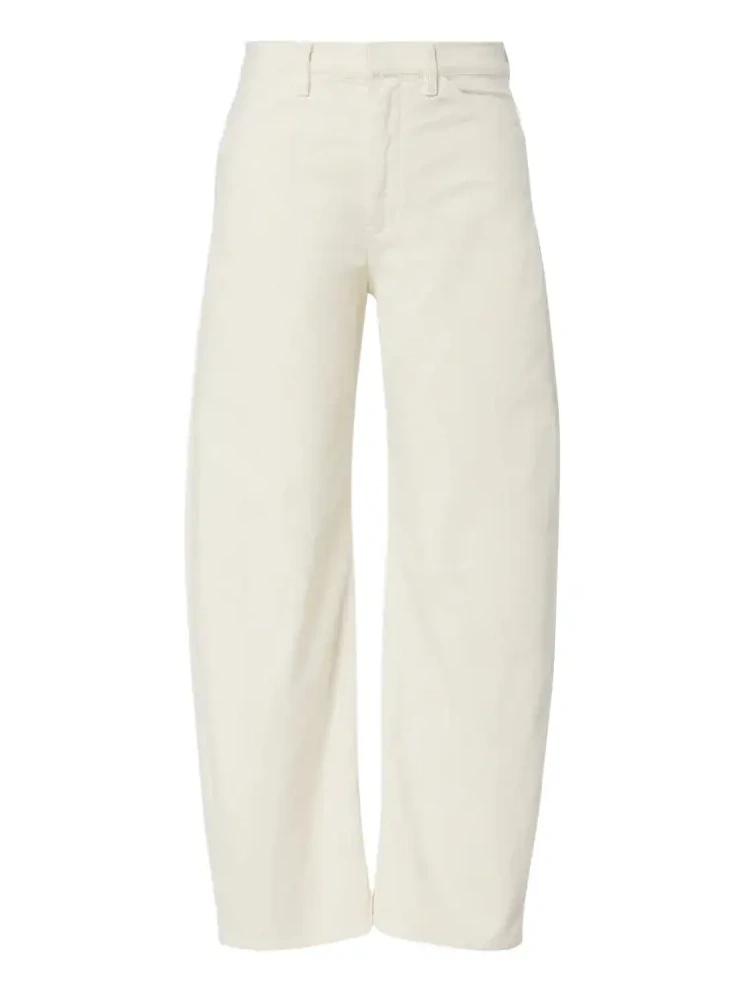Tribeca cotton-blend corduroy barrel-leg pants
