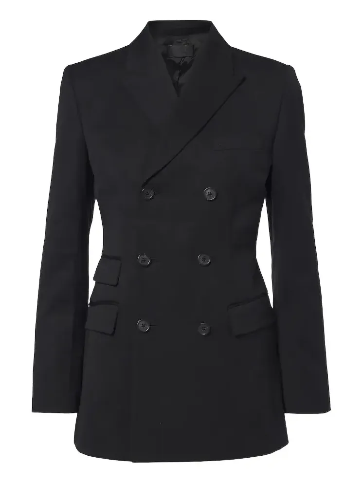 Noah double-breasted virgin wool blazer Noah double-breasted virgin wool blazer