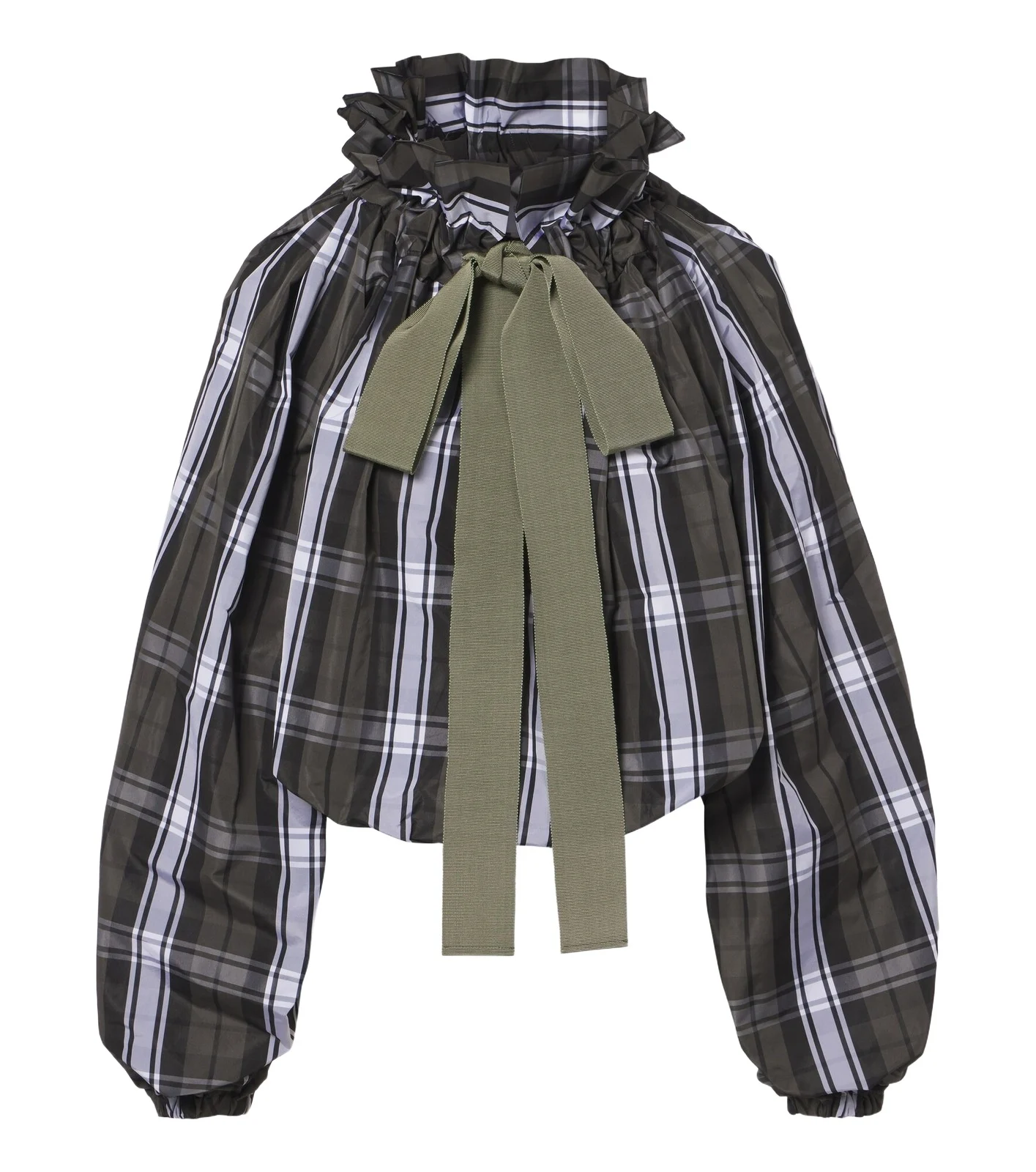 Bow-detail checked top