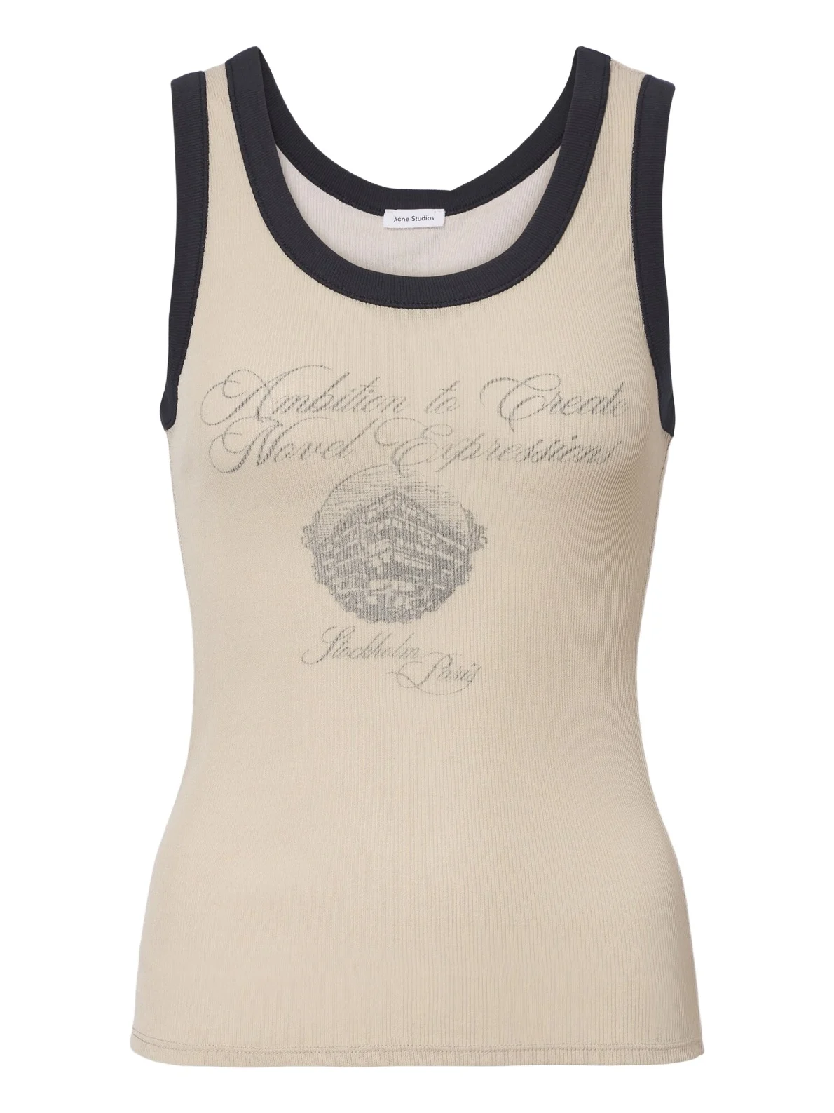 Acne Studios Printed ribbed-knit tank top