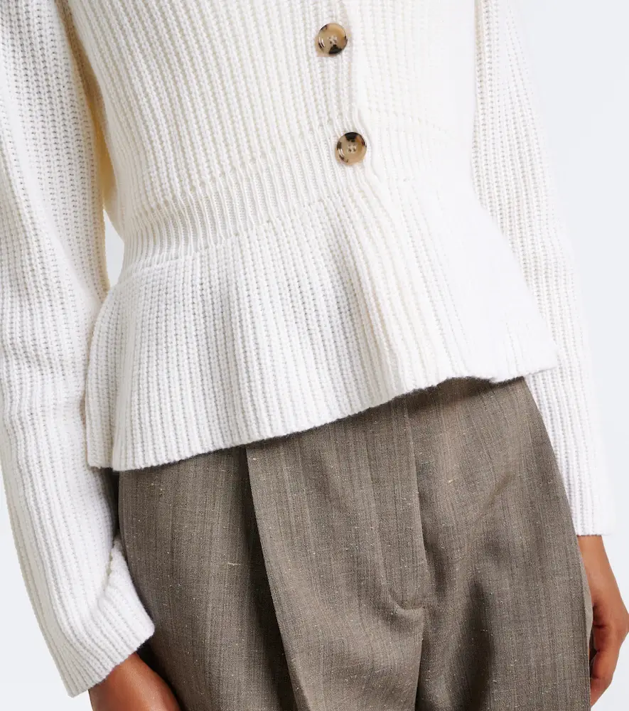 Jardin des Orangers Peplum wool and cashmere cardigan | Thumbnail 6