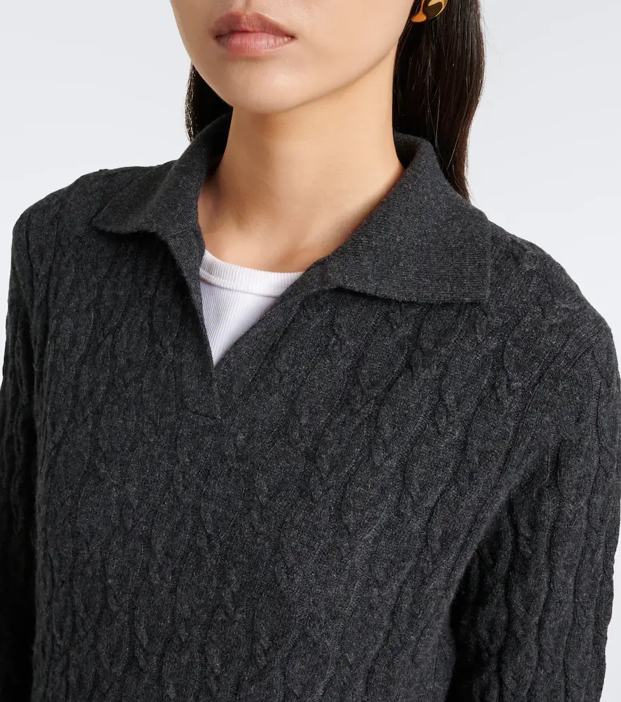 Jardin des Orangers Cable-knit cashmere polo sweater | Thumbnail 4 Jardin des Orangers Cable-knit cashmere polo sweater | Thumbnail 4