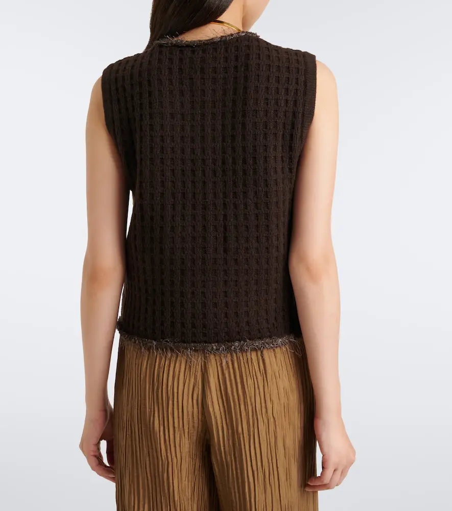 Jardin des Orangers Waffle-knit wool and cashmere sweater vest | Thumbnail 4