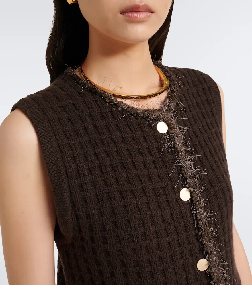 Jardin des Orangers Waffle-knit wool and cashmere sweater vest | Thumbnail 5