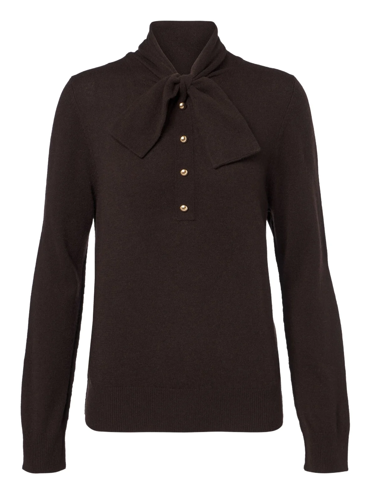 Tie-neck wool and cashmere sweater Tie-neck wool and cashmere sweater
