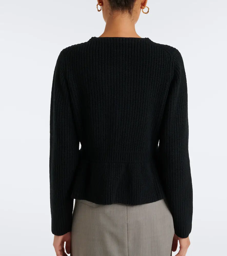 Jardin des Orangers Peplum wool and cashmere cardigan | Thumbnail 3 Jardin des Orangers Peplum wool and cashmere cardigan | Thumbnail 3