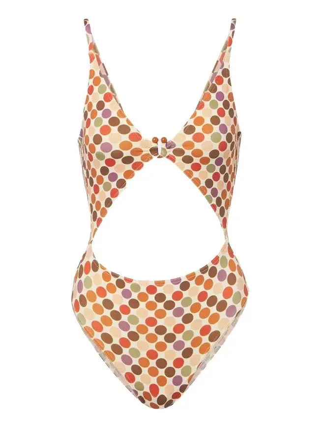 Eres Nightlife cutout polka-dot swimsuit