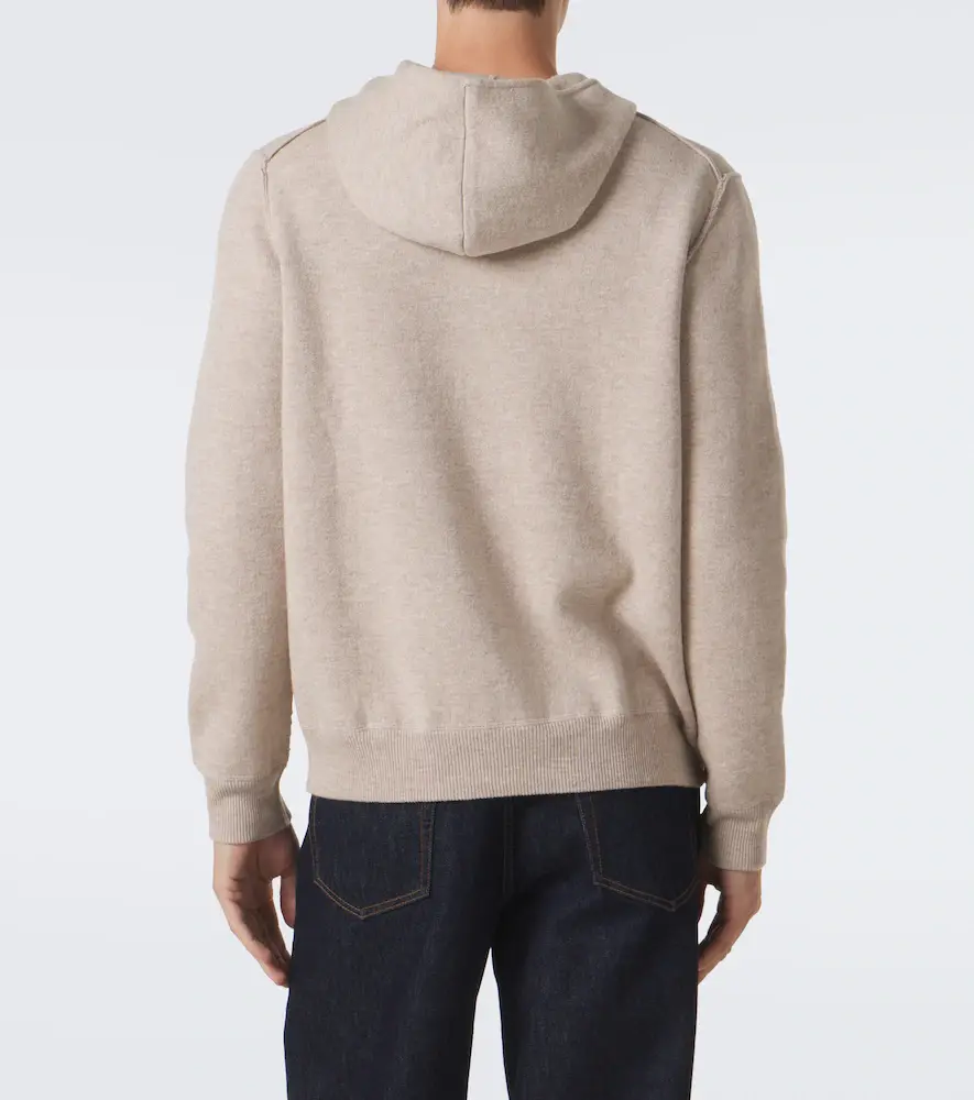 Allude Wool and cashmere zip-up hoodie | Thumbnail 3