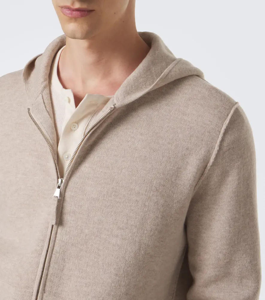 Allude Wool and cashmere zip-up hoodie | Thumbnail 4