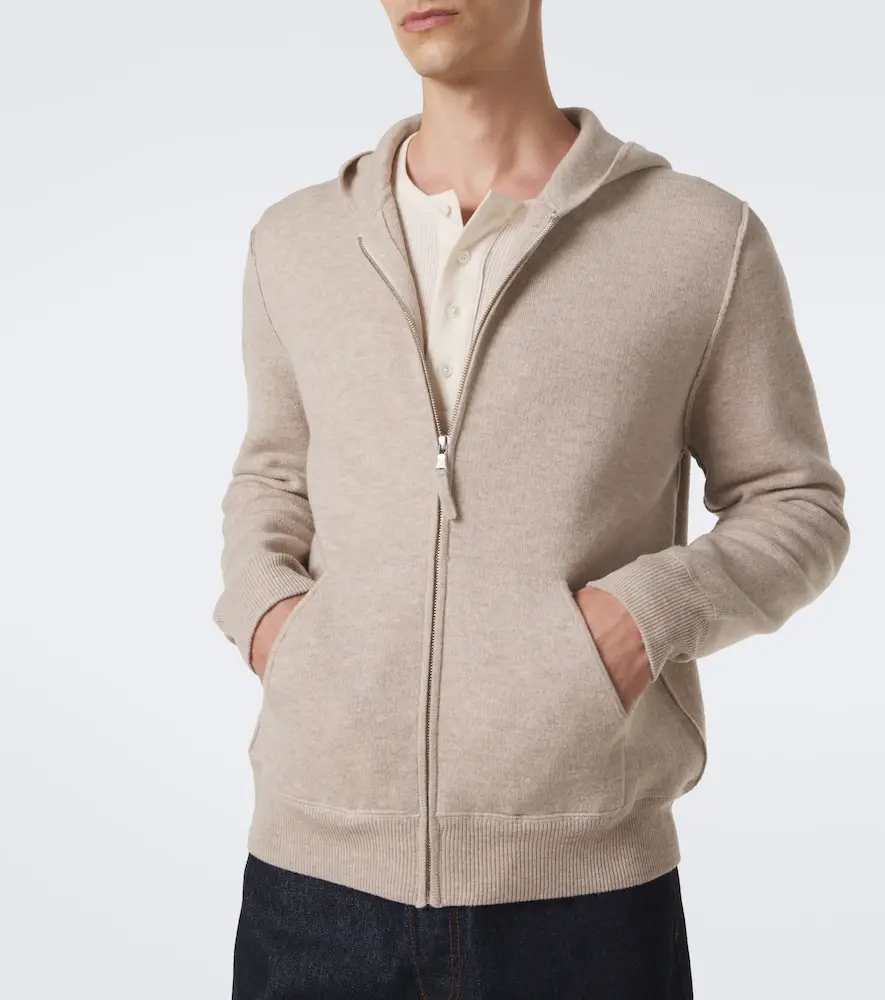 Allude Wool and cashmere zip-up hoodie | Thumbnail 5