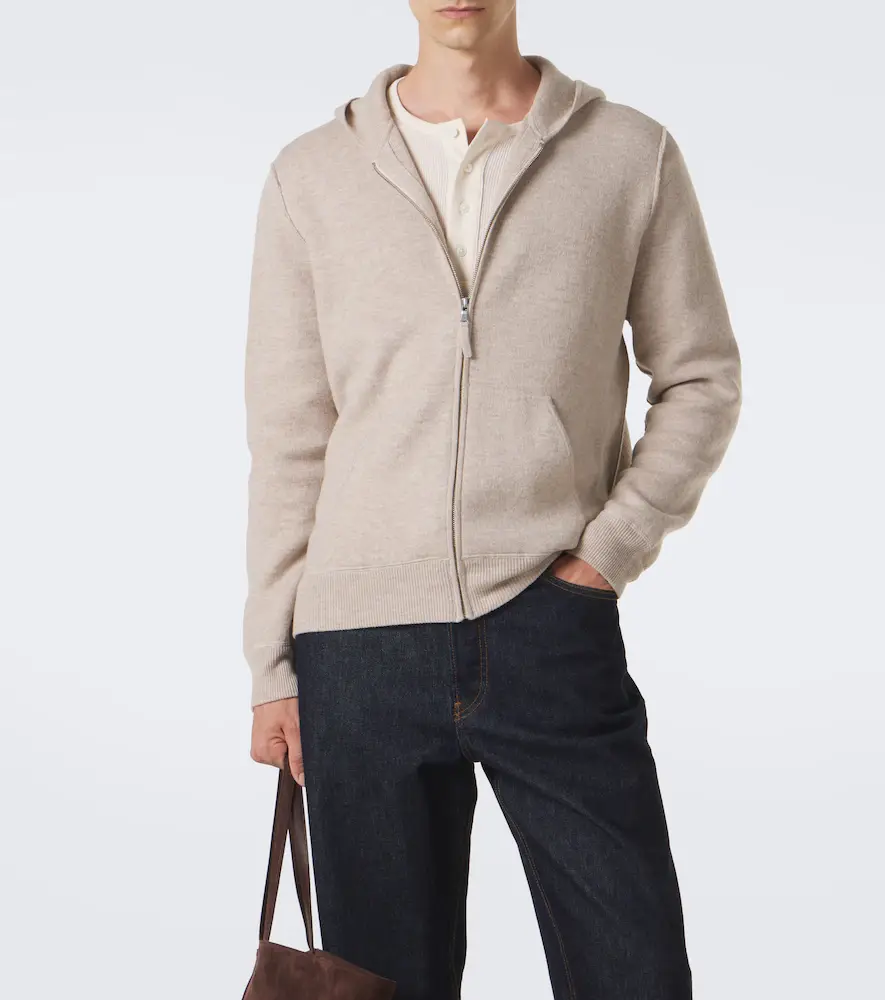 Allude Wool and cashmere zip-up hoodie | Thumbnail 6