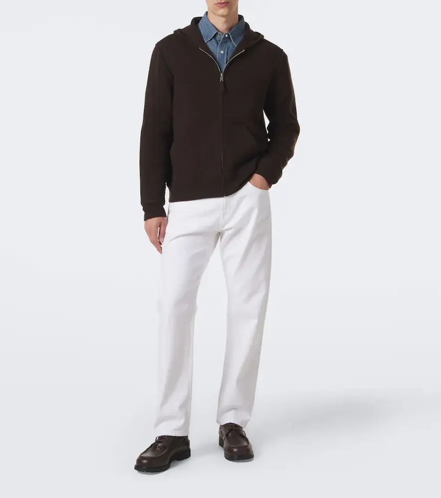 Allude Knitted wool and cashmere zip-up hoodie | Thumbnail 2 Allude Knitted wool and cashmere zip-up hoodie | Thumbnail 2