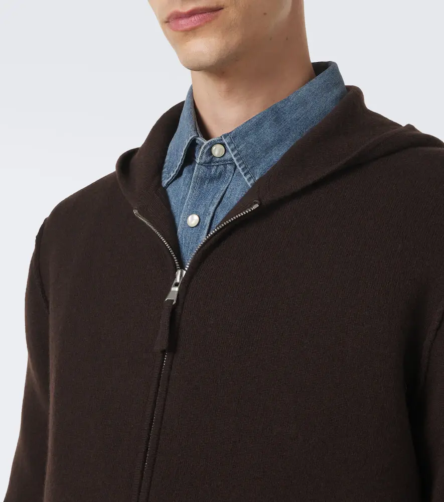 Allude Knitted wool and cashmere zip-up hoodie | Thumbnail 3 Allude Knitted wool and cashmere zip-up hoodie | Thumbnail 3