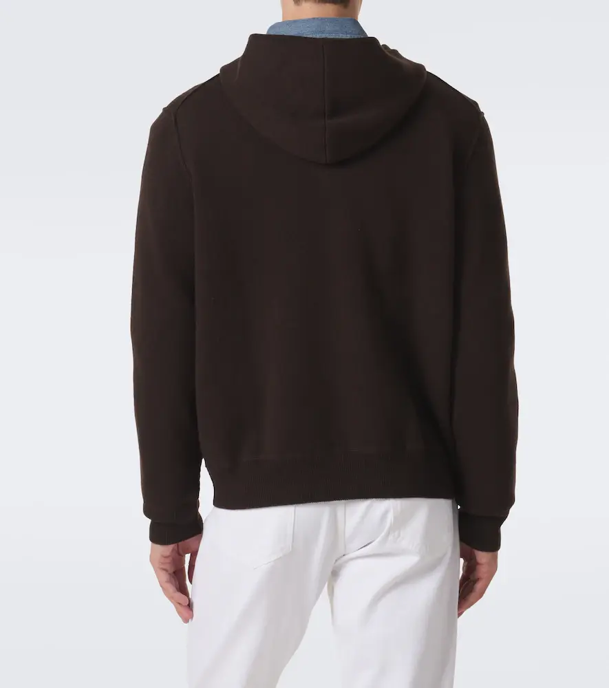 Allude Knitted wool and cashmere zip-up hoodie | Thumbnail 4 Allude Knitted wool and cashmere zip-up hoodie | Thumbnail 4