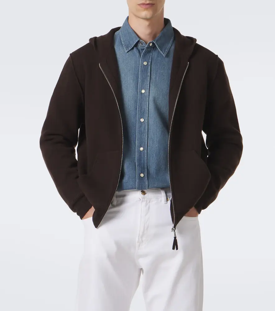 Allude Knitted wool and cashmere zip-up hoodie | Thumbnail 5 Allude Knitted wool and cashmere zip-up hoodie | Thumbnail 5