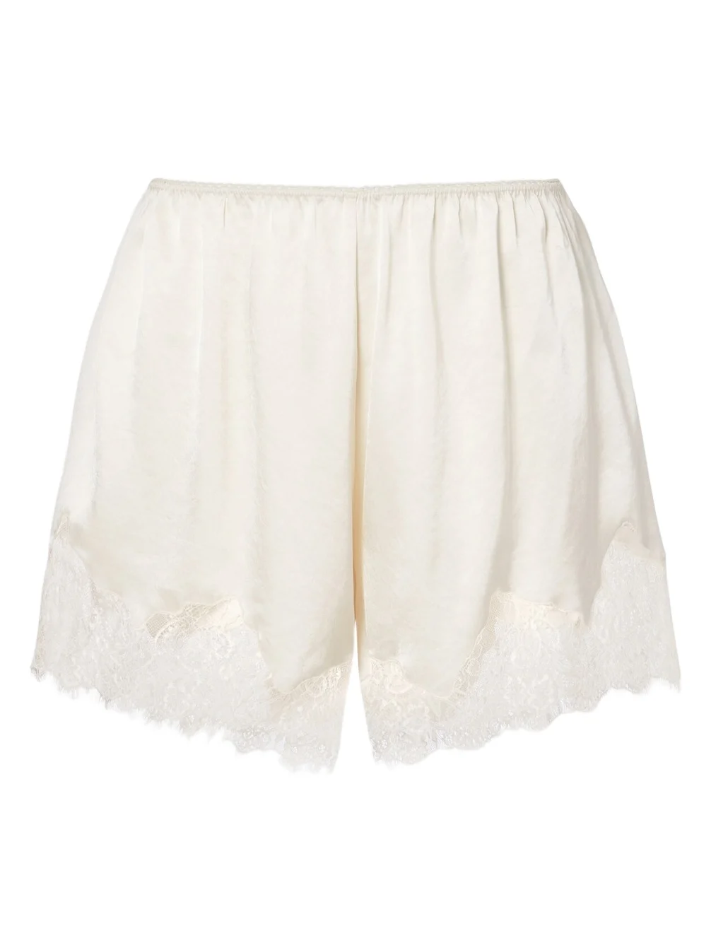 Citizens of Humanity Lace-trimmed satin shorts