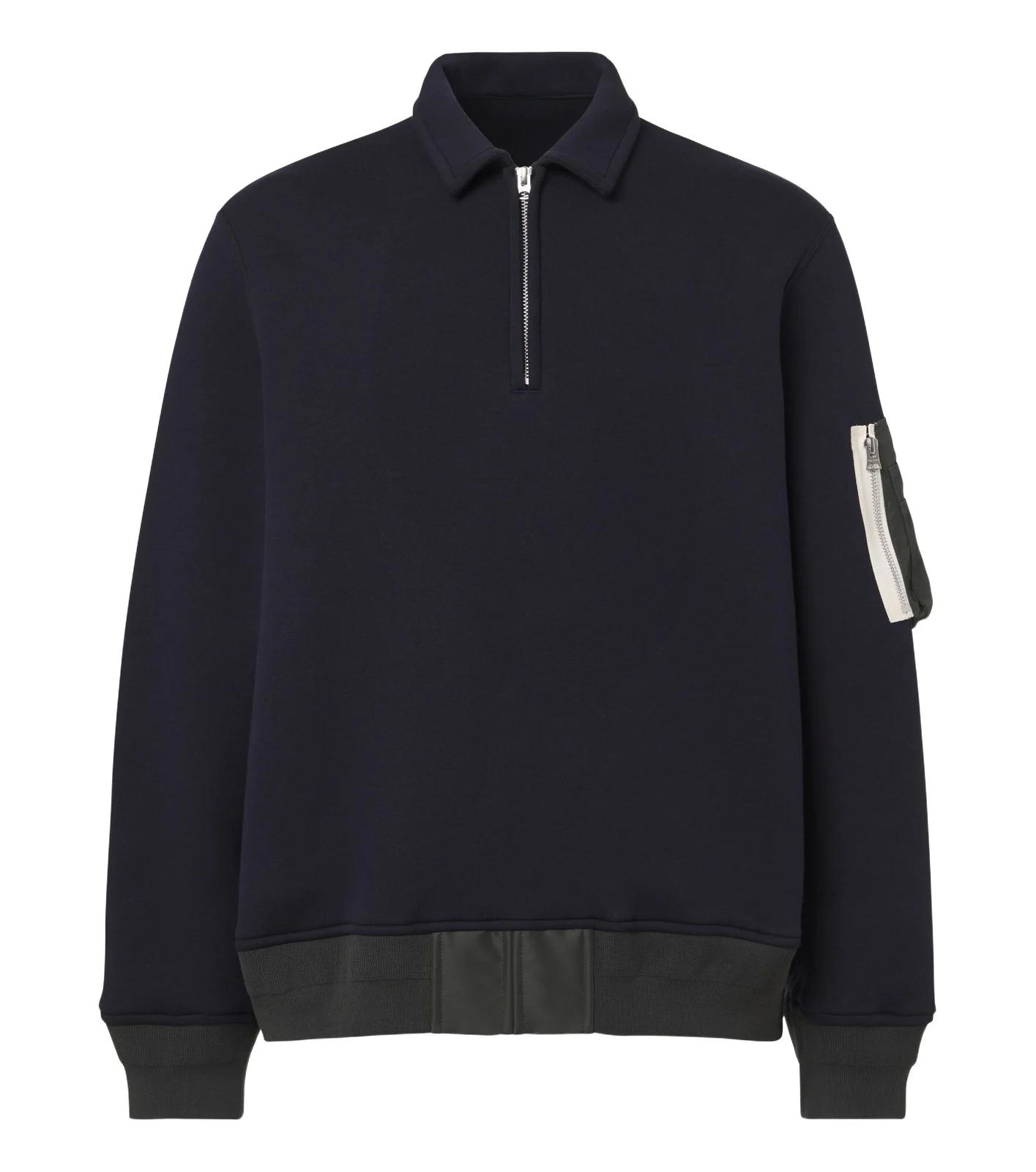 Cotton-blend polo sweatshirt Cotton-blend polo sweatshirt