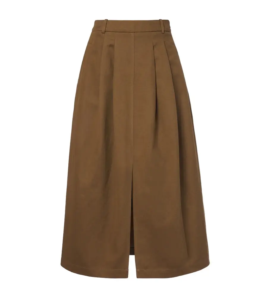 Joseph Kharis cotton and linen twill midi skirt | Image 1 Joseph Kharis cotton and linen twill midi skirt | Image 1