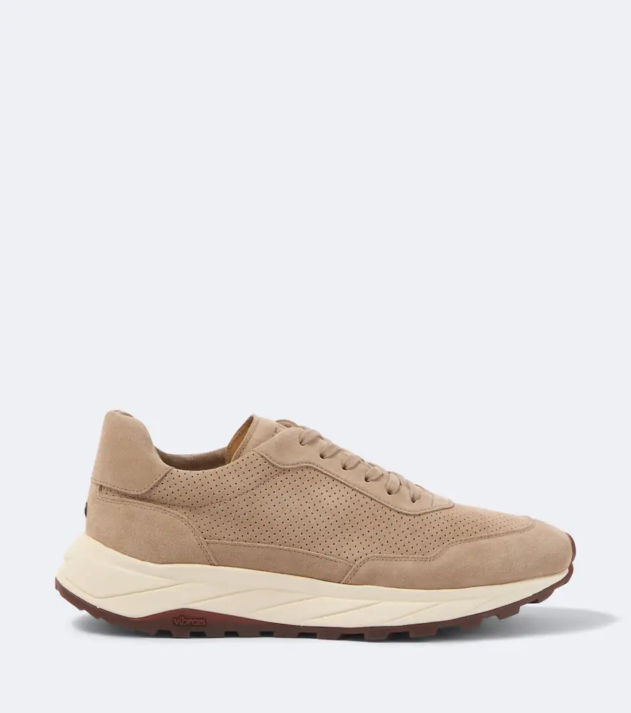 FEDELI Suede-trimmed sneakers | Thumbnail 2