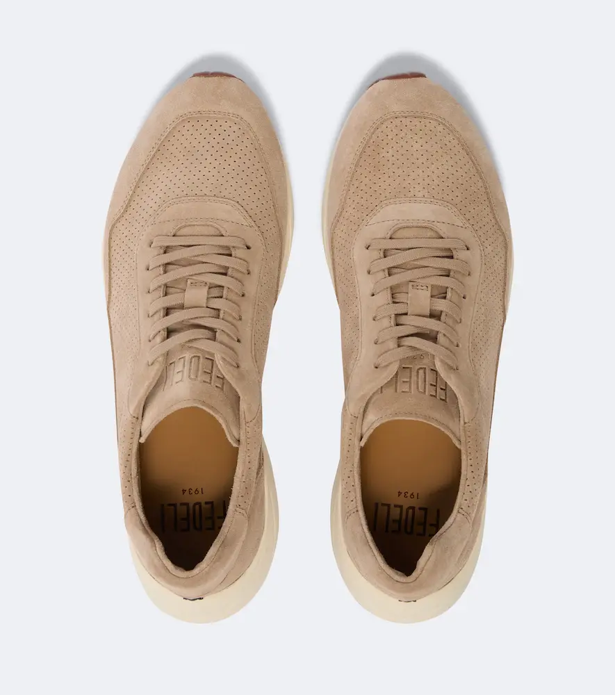 FEDELI Suede-trimmed sneakers | Thumbnail 4