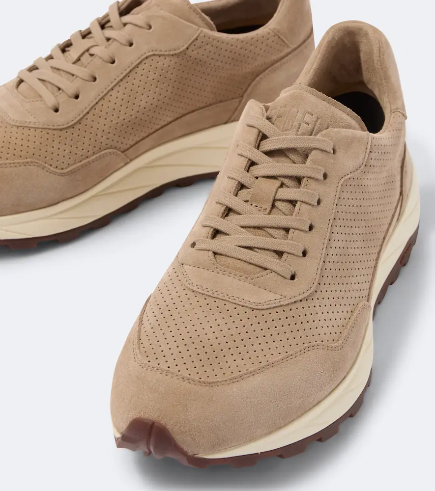 FEDELI Suede-trimmed sneakers | Thumbnail 6