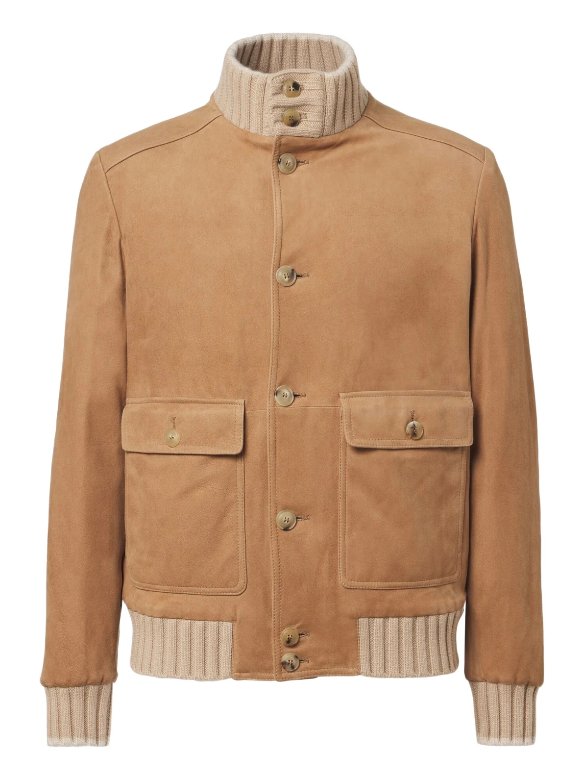 Cashmere-trimmed suede jacket Cashmere-trimmed suede jacket