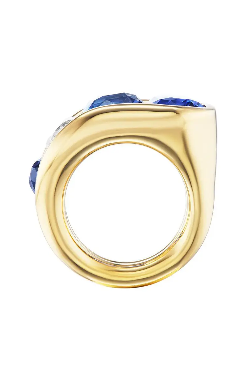 Uniform Object Diamond Blue Sapphire Cascade Ring | Thumbnail 4 Uniform Object Diamond Blue Sapphire Cascade Ring | Thumbnail 4