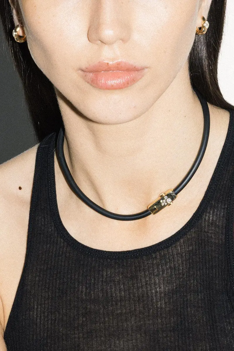 Uniform Object Diamond Carbon Torque Necklace | Thumbnail 2 Uniform Object Diamond Carbon Torque Necklace | Thumbnail 2