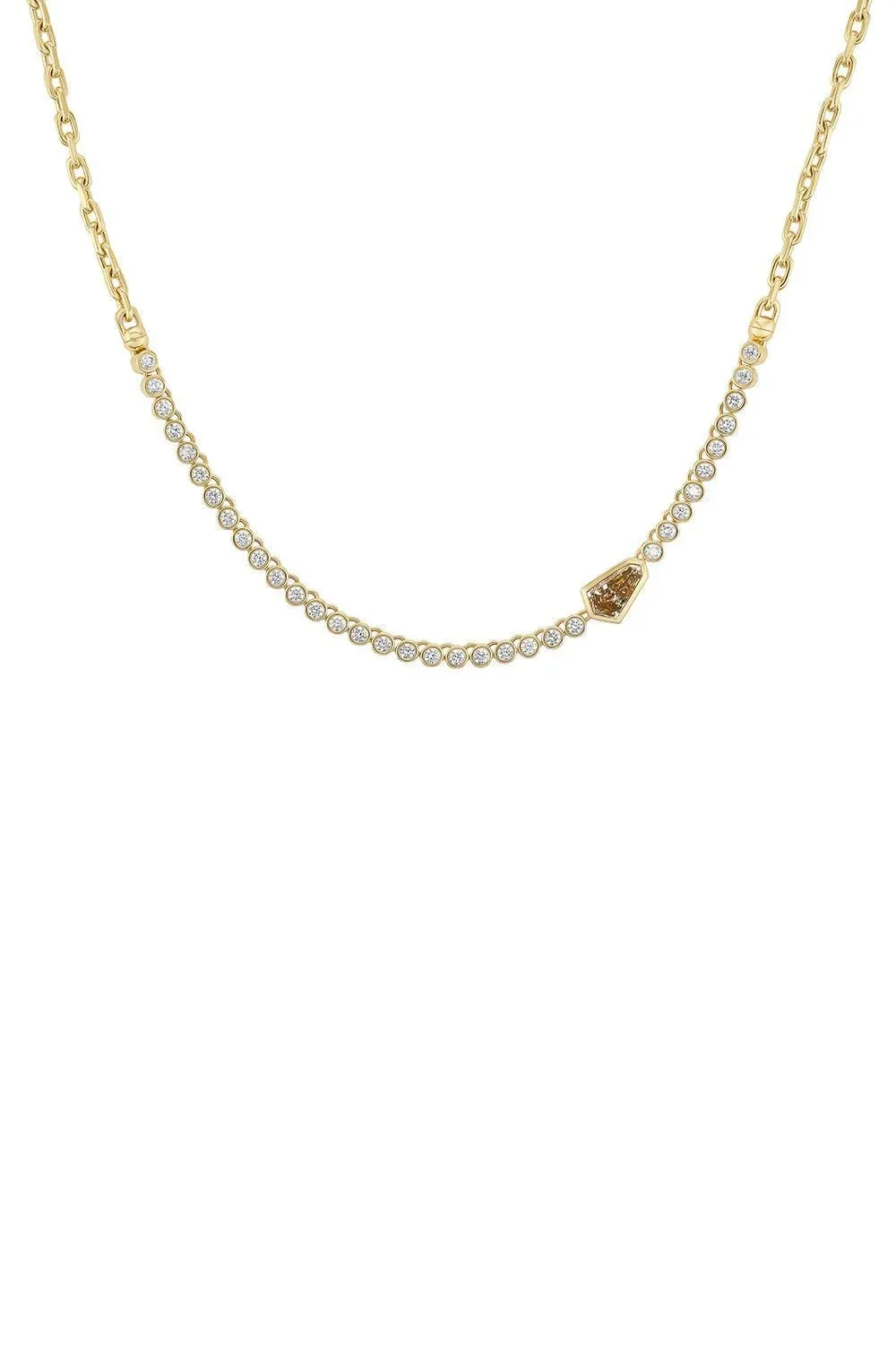 Diamond Champagne Tennis Necklace